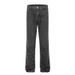 Retro American Vibe Yellow Mud Dyed Slimming Jeans Men Women Street Washed Distressed Loose Straight Leg Flared Pants_mkmklike.com