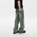 Nordmann European And American Style Retro Washed Vintage Jeans For Men, Ins Trendy Brand, Loose Straight High Street Wide-Leg_mkmklike.com