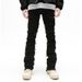 "Men's Vintage Raw Hem Slim Jeans – Distressed High-Waisted Hip Hop Denim Pants With Urban Street Style"_mkmklike.com