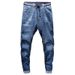 200Kg Extra Large Size Jeans Men's Ribbed Elastic High Waist Straight Jeans Men's Wide Foreign Trade_mkmklike.com