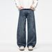 Nordmann Hot-Selling Men's Clothing / 2025 Autumn New American Retro Distressed Scimitar Jeans Unisex Draped Wide-Leg Pants_mkmklike.com