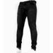 Men's Slim Fit Black Stretch Jeans, Skinny Tapered Denim Pants_mkmklike.com