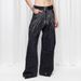 Plus Size Slimming Washed Denim Jeans Rhinestone Embellished Straight Leg Loose Fit Women's Spring/Autumn Solid Color Jeans_mkmklike.com