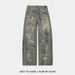 Graffiti Jeans Men's Fashion Brand Spring Versatile Wide American Street Casual Straight Leg Loose Pants Trend_mkmklike.com