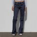 Women's Flared Stretch Jeans – Vintage Washed Denim Pants With Low-Rise Fit & Functional Pockets ( Light Blue/Y2K Revival Style)_mkmklike.com