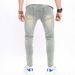 Men's Clothing Men's Biker Jeans Distressed Slim Straight Denim Pants For Urban Streetwear Fashion_mkmklike.com