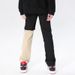 Men’s High-Street Ripped Jeans – Black & White Contrast Slim-Fit Flared Pants With Distressed Detailing_mkmklike.com
