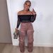 Women's High-Waisted Distressed Jeans (Stretch Denim, Button Fly, Patchwork Details, Relaxed Fit, S-3XL, Wine Red, Streetwear Essential)_mkmklike.com