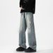 Gradient Jeans 2025 New Spring And Autumn Thin Style American Loose Straight Tube Versatile Men's Casual Long Pants_mkmklike.com