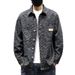 Denim Men's Spring And Autumn New High-End Jacquard Washed Lapel Casual Long Sleeved Shirt Jacket_mkmklike.com