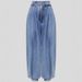 Women's High Waist Zip Ankle Jeans - Retro Relaxed Fit Casual Pants With Elastic Cuffs_mkmklike.com