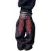 Men's Clothing Men's Casual Wide Leg Trousers Style Embroidered Red Dragon Loose Straight Jeans For Spring And Autumn_mkmklike.com