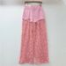 Pink Lace Splicing Heavy Hot Diamond Wide Leg Pants For Women High Waist Slim Drape High End Straight Casual Pants_mkmklike.com