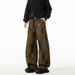 BOY Patchwork Dirty Dye Scimitar Jeans Unisex Straight Loose Wide Leg Design Sense Casual Cool Versatile Cargo Pants_mkmklike.com