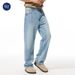 Men's Clothing Lightweight Tencel Lyocell Cool Stretch Washed Jeans - Loose Straight Leg Pants With Japanese Style (Light Blue)_mkmklike.com