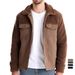 2024 Autumn Winter New Spliced European Size Cross-Border Casual High-Quality Men's Lamb Wool Jacket Coat_mkmklike.com