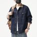 236 # Large Spring New Product: Non Fading Denim Jacket, Men's Loose And Versatile Color Blocked Original Bull Coat_mkmklike.com