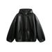 Eon Modish 2025 Spring New American Style Clean Fit Simple Hooded Leather Jacket_mkmklike.com