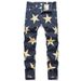 Men's Clothing Fashion Printed Pattern Jeans Casual Outing Light Luxury Men's Trousers_mkmklike.com