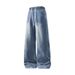 Men's Vintage High Street Loose Fit Straight Leg Jeans - Distressed Denim For Casual Wear (Black/Blue/Tan, Sizes M-5xl)_mkmklike.com