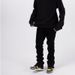 Nordmann European And American Vibe Patchwork Hem Destroyed Frayed Edge Flared Jeans For Men, Niche Black Loose Straight Street_mkmklike.com