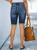 Women's mid Rise Stretch Denim Shorts with Frayed Edges Casual Cotton Jeans for Spring/Autumn And Summer Regular Fit_mkmklike.com