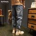 Men's Clothing Men's Trendy Brand Jeans Loose Straight Leg Harem Pants Retro Style Casual Long Trousers Spring Autumn Fashion_mkmklike.com