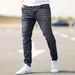 Cross-Border European And American Men's Slim-Fit Stretch Ripped Skinny Jeans For Men_mkmklike.com