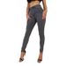Fiona Kevin Women's High-Waisted Skinny Jeans – Stretch Denim Pencil Pants With Vintage Wash (Blue/Black/Gray)_mkmklike.com