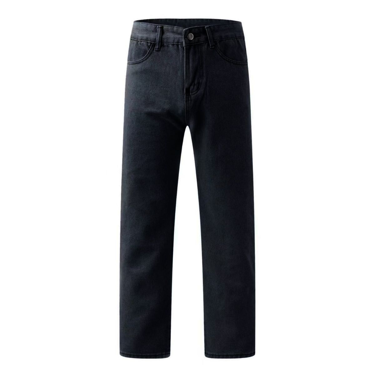 Vintage Washed High-Waisted Relaxed Straight Leg Jeans For Women - Distressed Cat Whisker & Monkey Whisker Design - Comfortable Cotton Denim_mkmklike.com