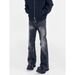 Vintage Washed Straight Leg Jeans For Men & Women – Distressed Cracked Denim With Relaxed Fit, High Street Fashion, Retro Style_mkmklike.com