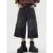 Retro Washed Denim Jeans Trendy Brand Casual Straight Leg Cropped Pants For Men Summer_mkmklike.com