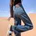 High-waisted Narrow Wide-leg Jeans For Women, Spring 2026 New Fashion, Floor-length, Loose, Slimming, Straight-leg Pants_mkmklike.com