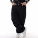 Suitable For All Seasons HIPHOP Skateboard Street Hip-Hop Jeans Men Trendy Loose Casual Long Pants Plus Size_mkmklike.com