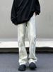 Huihuang Diqi Men's Retro Washed Light Jeans High Street Cleanfit Loose Straight Leg Trendy Brand Denim_mkmklike.com