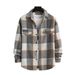 European Cross-Border Trade Hot-Selling Autumn And Winter American Style Loose Turn-Down Collar Shirt Plaid Jacket Coat_mkmklike.com
