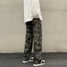 LKTM Men's Camouflage Cargo Jeans Loose Straight Leg Wide Leg Casual Pants Trendy Style For Men And Women_mkmklike.com