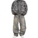 Men's Heavyweight Loose Fit Denim Jeans With Retro Bat Pattern Embroidery American Street Style Relaxed Look_mkmklike.com