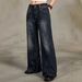 Women's Retro Washed Pattern Straight Leg Jeans TK185 Beaded Design Pocket Detailing Denim Pants_mkmklike.com