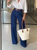 Women's Clothing Women's Retro Minimalist High-Waisted Slimming Straight Leg Casual Jeans No Belt For Formal & Casual For Women_mkmklike.com