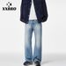 Men's Vintage Washed Denim Jeans – 90s Retro Baggy Flare Pants For Streetwear & Casual Outfits_mkmklike.com