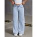 Women's Clothing Retro High Waist Wide Leg Jeans For Women – Vintage Loose Fit Straight Denim Pants With Stretch, Comfort Cotton, Casual Street Style_mkmklike.com