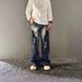 Parisian-Grunge Washed Jeans – Acid Wash Straight-Leg Trousers With Lightweight Stretch (Streetwear Essential For Men)_mkmklike.com
