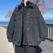 Loom Handsome Workwear Denim Jacket For Men, Spring Autumn, European American Style, Heavyweight, Mature Stable, Black And_mkmklike.com