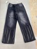 Men's Clothing High Street Niche Design Jeans Retro Trend Straight Loose Drooping Wide Leg Pants_mkmklike.com