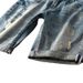 Men's Denim Shorts, Ripped Five-point Pants, Vintage Loose Fit, Korean Style Trendy Mid-length Pants For Summer_mkmklike.com