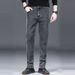 Men's Stretch Denim Jeans Slim Fit Straight Leg Trousers Cross Border Summer Thin Long Pants_mkmklike.com