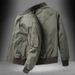 Men's Bomber Jacket Baseball Collar Casual Spring Autumn Zipper Coat Multi-Pocket Workwear Top Cross-Border Trend_mkmklike.com