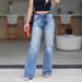 Women's Clothing Loose Versatile Comfortable High Waist Straight Ripped Jeans For Women_mkmklike.com