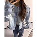 Washed Vintage Short Design New American Style Denim For Women, Spring And Autumn Blue Cat-ear Jacket Top 2026_mkmklike.com